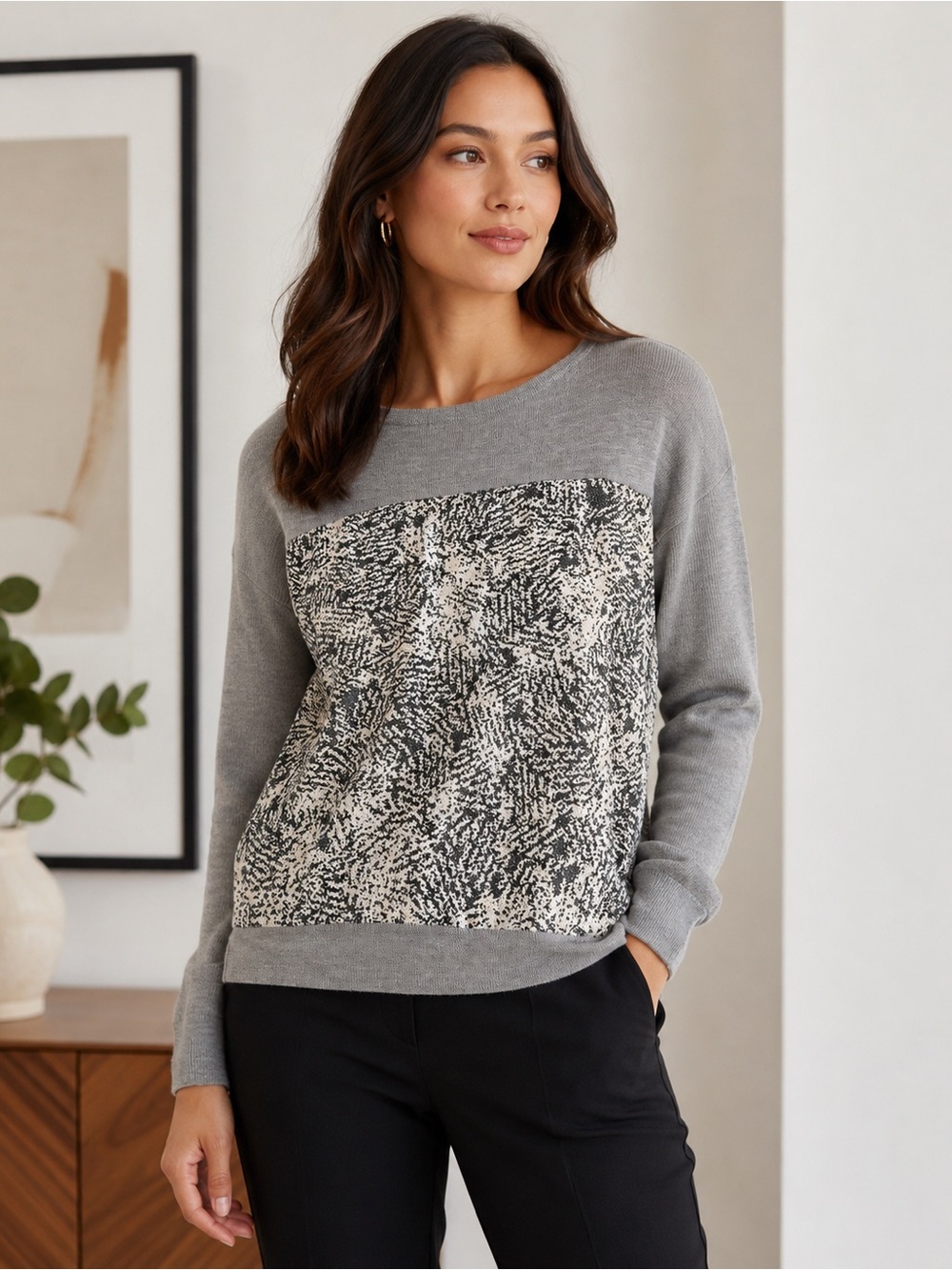 ✨ Diane von Furstenberg 100% Wool Sequin Sweater ✨ Size M